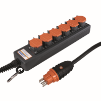 50 00066 - Steckdosenleiste 6xT15 IP55