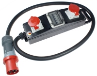 60807 - Mobil Hartgummi Verteiler / CEE 63A auf 32A