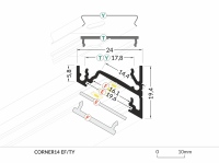 A4020020 - LED Profil CORNER14, anod. (EF/TY) / 2m