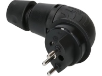 PS172202 - Gummi Stecker T13 gewinkelt IP55 schwarz