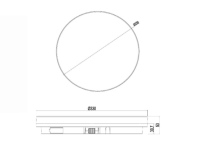 PSKL30-R - Aufbauleuchte Rund 230V 24W 2050lm Ø330mm