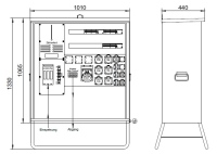 PS-BSVZ125A - Baustromverteiler Swiss Made 125A ZP RCD Typ B